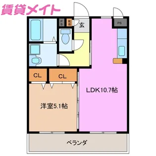 マエストロ明和【3階】の間取り