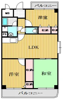 ベルローゼ浜寺【3階】の間取り