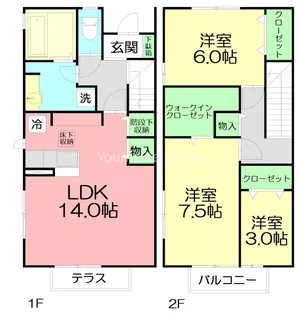 エーリ【1階】の間取り
