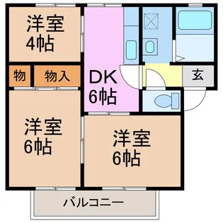 3DKの間取り画像