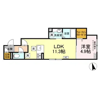セレスティア大森西【1階】の間取り