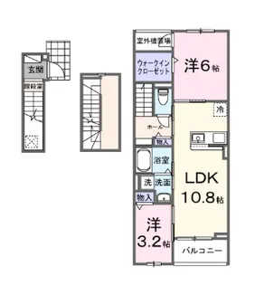 埼玉県さいたま市南区内谷2【アパート】の間取り