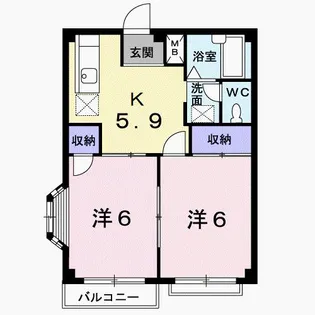 エルディムツチヤB【1階】の間取り