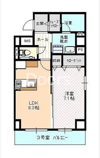 岡山県岡山市北区東古松1【マンション】の間取り