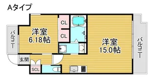 プレジオ帝塚山【2階】の間取り