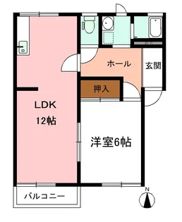 タウニィ石田【1階】の間取り