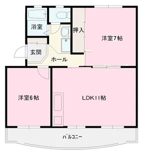 秋山ハイツ【1階】の間取り