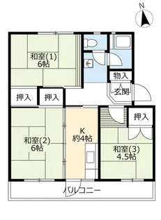 UR桃山南【3階】の間取り