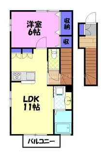 ビューラーKEN B【2階】の間取り