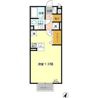 1Rの間取り画像