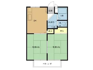 シェルバアム【2階】の間取り