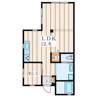 神奈川県藤沢市湘南台7【アパート】の間取り