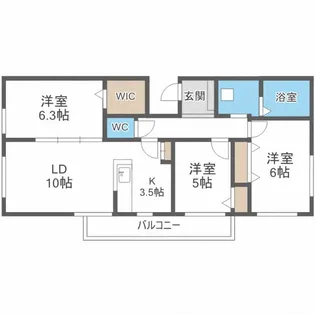 REGULUS桑園 レグルス桑園【2階】の間取り