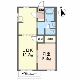 ビラ和田道C【2階】の間取り