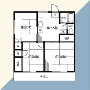 エステートピア【1階】の間取り