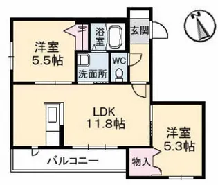広島県呉市広古新開7【アパート】の間取り