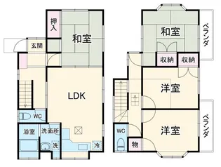 千葉県千葉市中央区花輪町【一戸建】の間取り