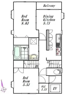 フェザンツ目白【4階】の間取り