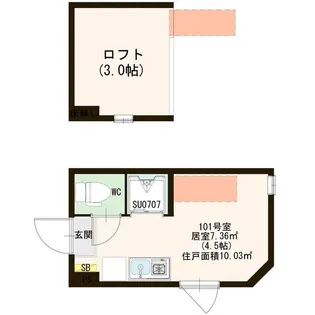 東京都新宿区大久保2【アパート】の間取り