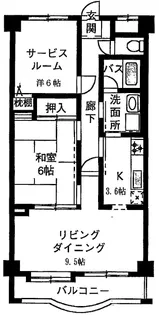 プライムローズ大川前【10階】の間取り