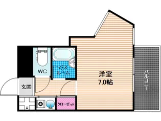 ピュアドーム高宮ロイヤルズ【7階】の間取り