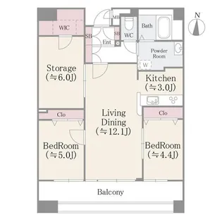 東京都江東区亀戸1【マンション】の間取り
