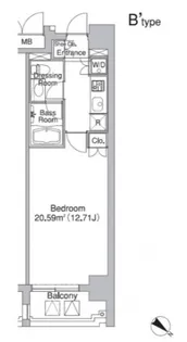 東京都新宿区市谷砂土原町2【マンション】の間取り