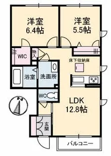 シャーメゾン右京【1階】の間取り