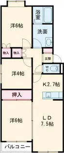 ヒルズハイツ【2階】の間取り