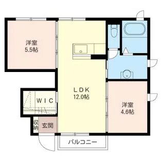 パピオン佐野【1階】の間取り