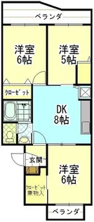 センチュリーハイツつくし野1号棟【2階】の間取り