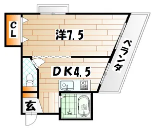 第2矢代マンション【3階】の間取り
