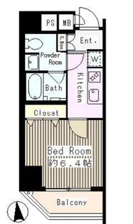 ウェリナ浅草【6階】の間取り