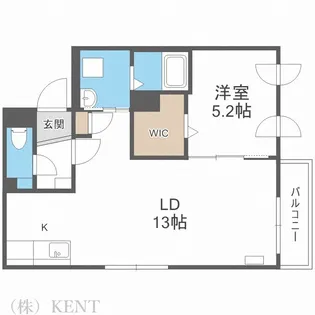ソレイユ発寒南【4階】の間取り