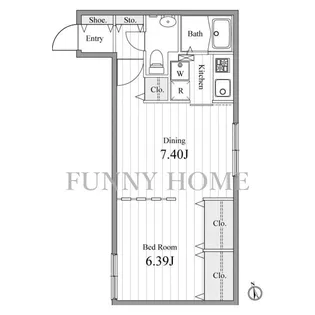 ZESTY松陰神社II【1階】の間取り