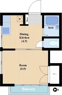 第一田嶋荘【2階】の間取り