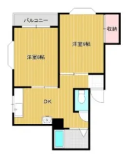 エクセレント川辺【6階】の間取り