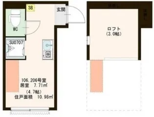 シャルムメゾン阿佐谷【2階】の間取り