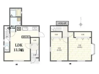 神奈川県横浜市西区伊勢町1【一戸建】の間取り