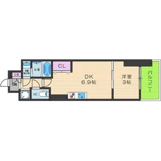 THE GARNET MILLENNIUM KYOTO 九条烏丸【2階】の間取り