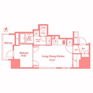 MARKS横浜戸部【10階】の間取り