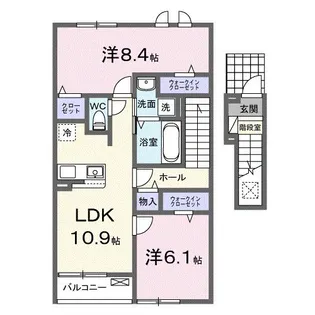ラ・ブリーゼ 小山喜沢【2階】の間取り