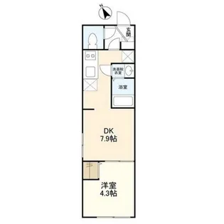 ウェルスクエアイズム中野坂上【2階】の間取り