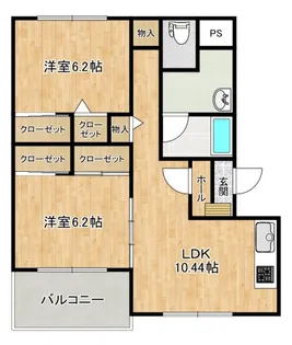 ヒーローマンション アン シエル【1階】の間取り