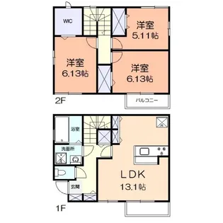 パティオIID棟の間取り