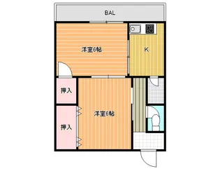 阪南ジャンボハイツ【1階】の間取り