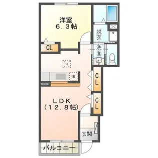 パストラーレ涼 A棟【1階】の間取り