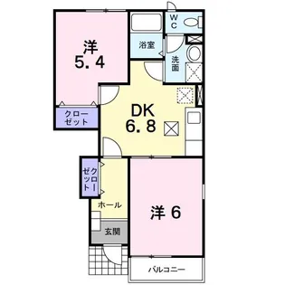 イーストフィールドB【1階】の間取り