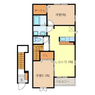 第二東雲【2階】の間取り