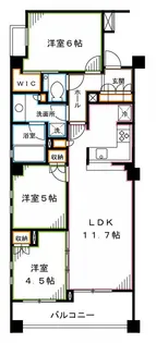東京都中野区東中野5【マンション】の間取り